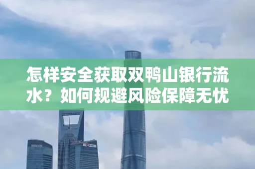 怎样安全获取双鸭山银行流水？如何规避风险保障无忧？